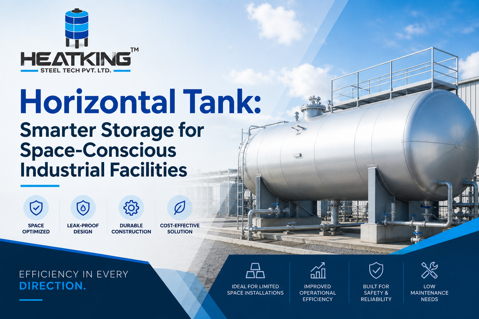Horizontal Storage Tank Manufacturer - Heatking Steel Tech
