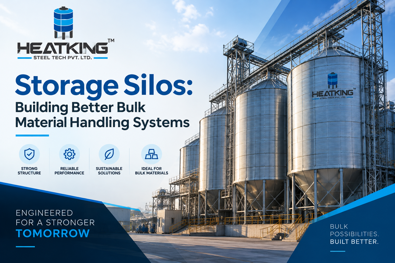 Storage Silos Manufacturer in India - Heatking Steel Tech